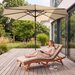 Parasol ogrodowy duży Circo 300cm Luverno - beżowy