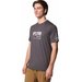 Koszulka męska Kwick Hike Graphic SS Tee Columbia - Black Heather/Peak Direction