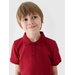 Koszulka chłopięca polo TPTSM478 4F - ciemna czerwień
