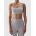 Biustonosz sportowy damski USBAF143 4F - chłodny jasny szary