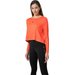 Longsleeve damski 4FSS23TFLOF075 4F - czerwony neon