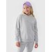 Bluza dziewczęca 4FJWMM00TSWSF1316 4F - chłodny jasny szary melanż