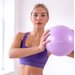 Piłka gimnastyczna, do pilatesu antiburst 25cm Gymtek - 25cm fioletowa