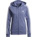 Bluza damska Essentials French Terry 3-Stripes Full Zip Hoodie Adidas - fioletowy