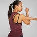 Bezrękawnik, top damski Fit Eversculpt Fitted Puma - bordowy