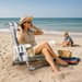 Krzesło plażowe z funkcją leżaka Sun Flex 2w1 Outtec - paski/szare