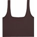 Bezrękawnik, crop top damski 4FWSS24TSLEF072 4F - ciemny brązowy
