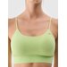 Biustonosz sportowy bezszwowy damski USBAF151 4F - jasna zieleń