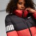Kurtka damska Power Hooded Down Puffer Puma - czerwony/czarny