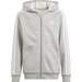 Bluza juniorska Essentials 3-Stripes Fleece Full-Zip Hoodie Adidas - Grey