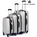 Elegancki zestaw walizek podróżnych David Jones - srebrny
