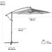 Parasol ogrodowy Modern 300cm Outtec - szary