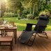 Leżak ogrodowy/plażowy składany Sun Comfort 2w1 Luverno - czarny