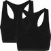 Biustonosz sportowy damski 4FWSS24UBRAF027 2szt. 4F - głęboka czerń