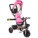 Rowerek trójkołowy 3w1 obracany Stars - rose gold
