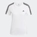 Koszulka damska Loungewear Essentials Slim 3-Stripes Tee Adidas - white/black