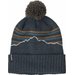 Czapka Powder Town Beanie Patagonia - Fitz Roy Stripe Knit: Smolder Blue