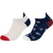 Skarpety Organic Cotton Motifs Sneaker 2 pary FunSocks - multikolor 1