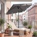 Parasol ogrodowy prostokątny Recto 125x200cm Luverno - szary