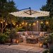 Parasol ogrodowy Modern LED 350cm Luverno - beżowy