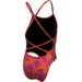 Strój kąpielowy dziewczęcy Lace Up Back One Piece Nike Swim - różowy/pomarańczowy
