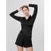 Bluza damska H4Z22 BLDF350 4F - czarna