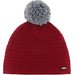 Czapka Merino Jamie Pompon MÜ Eisbar - red/grey