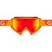 Gogle rowerowe MTB Siren GOG Eyewear - matowy neonowy pomarańczowy/polychromatic red