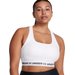 Biustonosz sportowy damski Crossback Mid Bra Under Armour - biały
