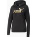 Bluza damska ESS+ Metallic Logo Hoodie TR Puma - czarna/złota