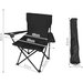 Krzesło, fotel kempingowy, wędkarski - czarny