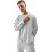 Bluza unisex 4FAW23TSWSU703 4F - chłodny jasny szary melanż