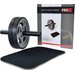 Wałek, kółko do ćwiczeń podwójne + mata Profit - czarno-szary