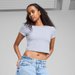 Koszulka, crop top damski Dare To Textured Baby Tee Puma - Cool Weather