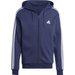 Bluza męska Essentials Fleece 3-Stripes Full-Zip Adidas - granatowa