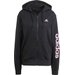 Bluza damska Essentials Linear Full-Zip Adidas - czarny/różowy