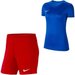 Komplet treningowy damski Dry Park VII + Park III Nike - niebieski/czerwony