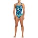 Strój kąpielowy damski Fastback One Piece Nike Swim - niebieski