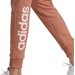 Spodnie dresowe damskie Essentials Linear French Terry Cuffed Adidas - brązowe