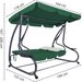Huśtawka ogrodowa Venezia Springos - zielona