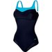 Strój kąpielowy damski Essential Jetspa 1 Piece Speedo - czarno-błękitny