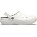 Chodaki Classic Fuzz-Lined Clog Crocs - white grey