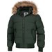 Kurtka męska Burnt Quilted Hooded Jacket Pitbull West Coast - Dark Olive