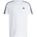 Koszulka męska Essentials Single Jersey 3-Stripes Adidas - biały