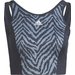 Biustonosz sportowy Aeroready Designed to Move Zebra-Print Crop Top Adidas - fiolet