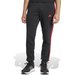 Spodnie dresowe męskie Essentials Fleece 3-Stripes Tapered Cuff Adidas - czarne/czerwony