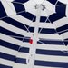 Parasol ogrodowy, plażowy, łamany Outtec - ciemny granat/paski
