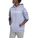 Bluza damska Essentials Fleece Linear Oversized Adidas - fioletowy