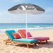 Parasol plażowy łamany Ombra 160cm Luverno - szary