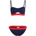 Strój kąpielowy damski Sanming Bandeau Bikini Fila - navy / red